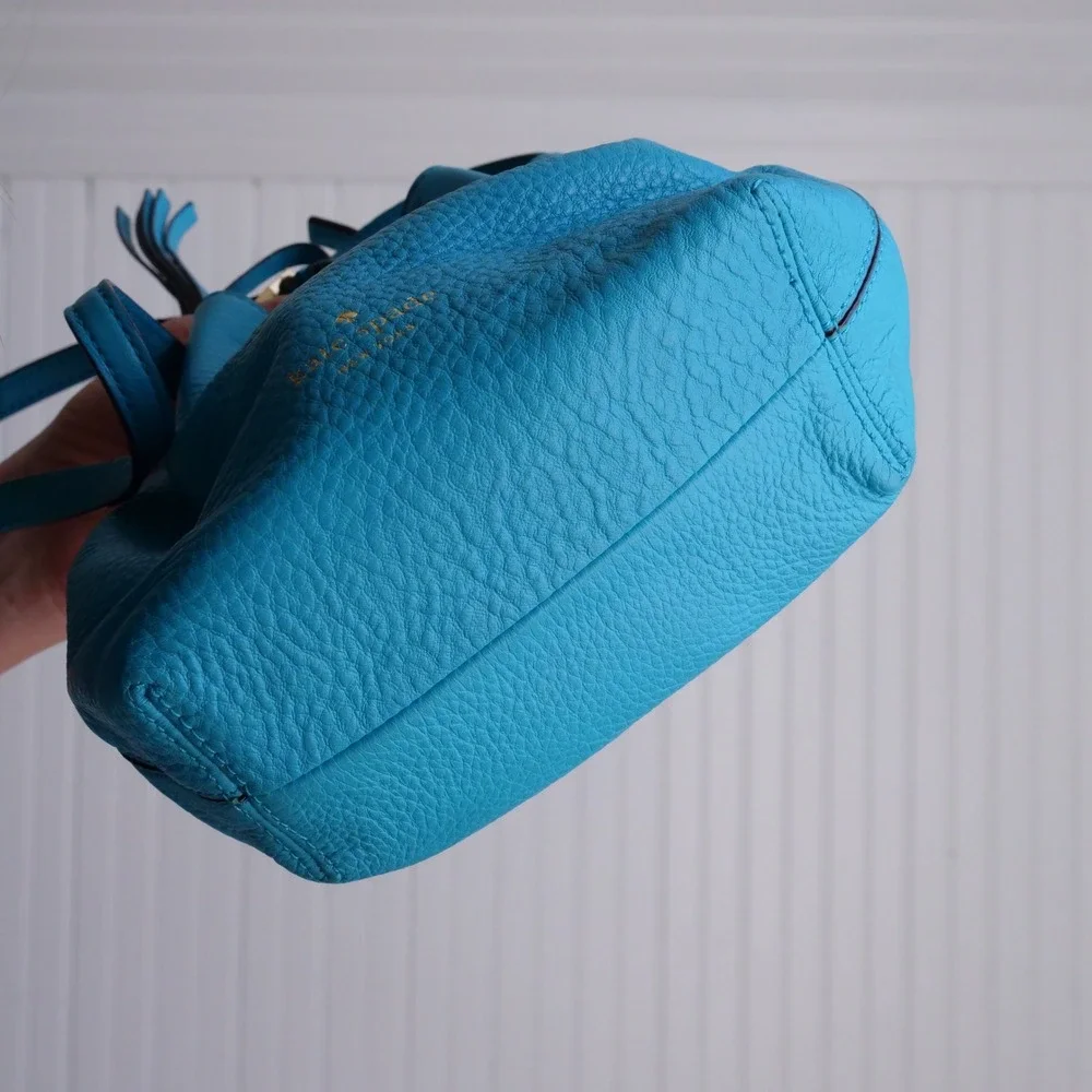 Modern NWOT Kate Spade New York tiny Cooper bright‎ blue bucket bag